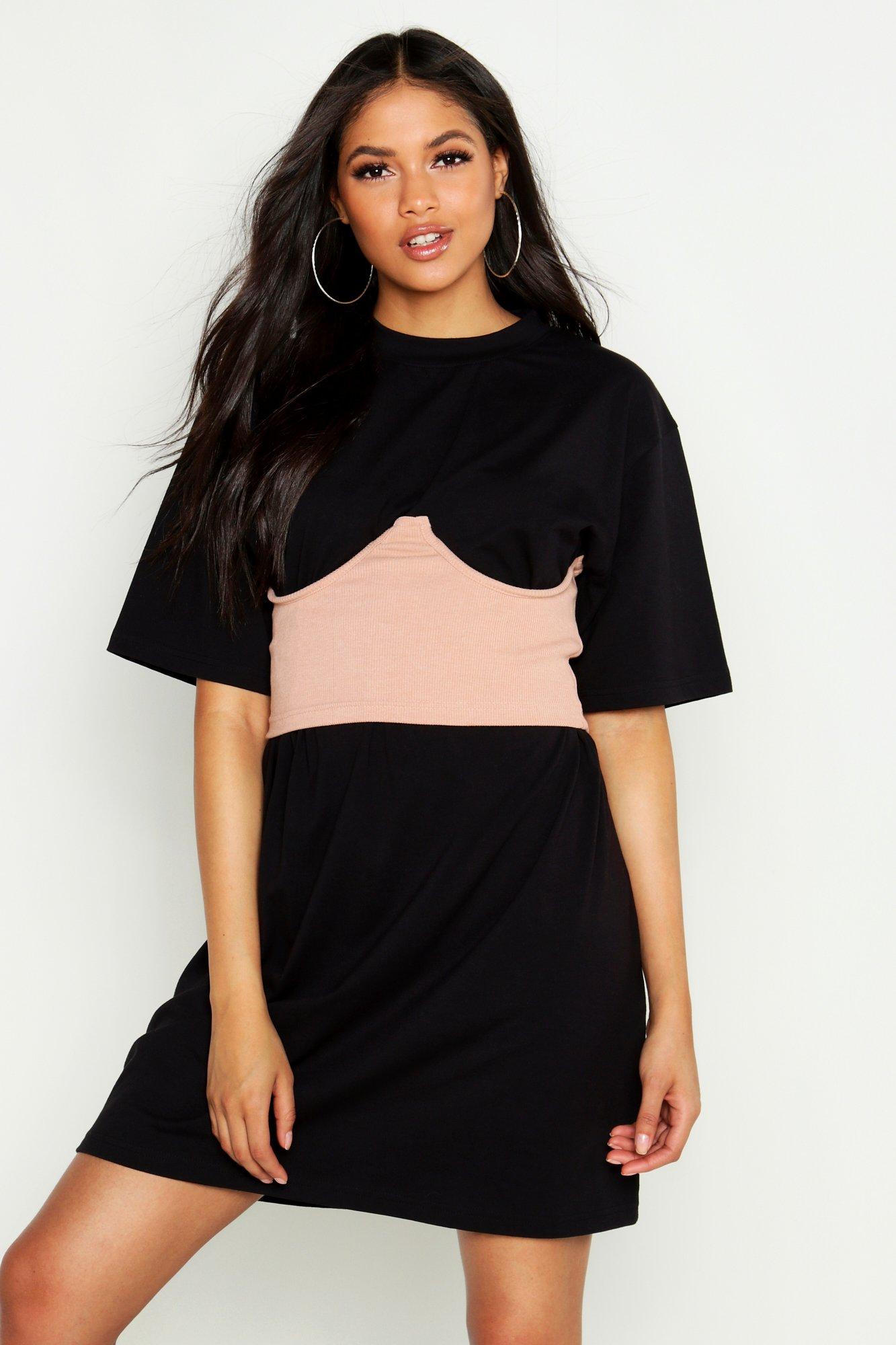 boohoo corset dress