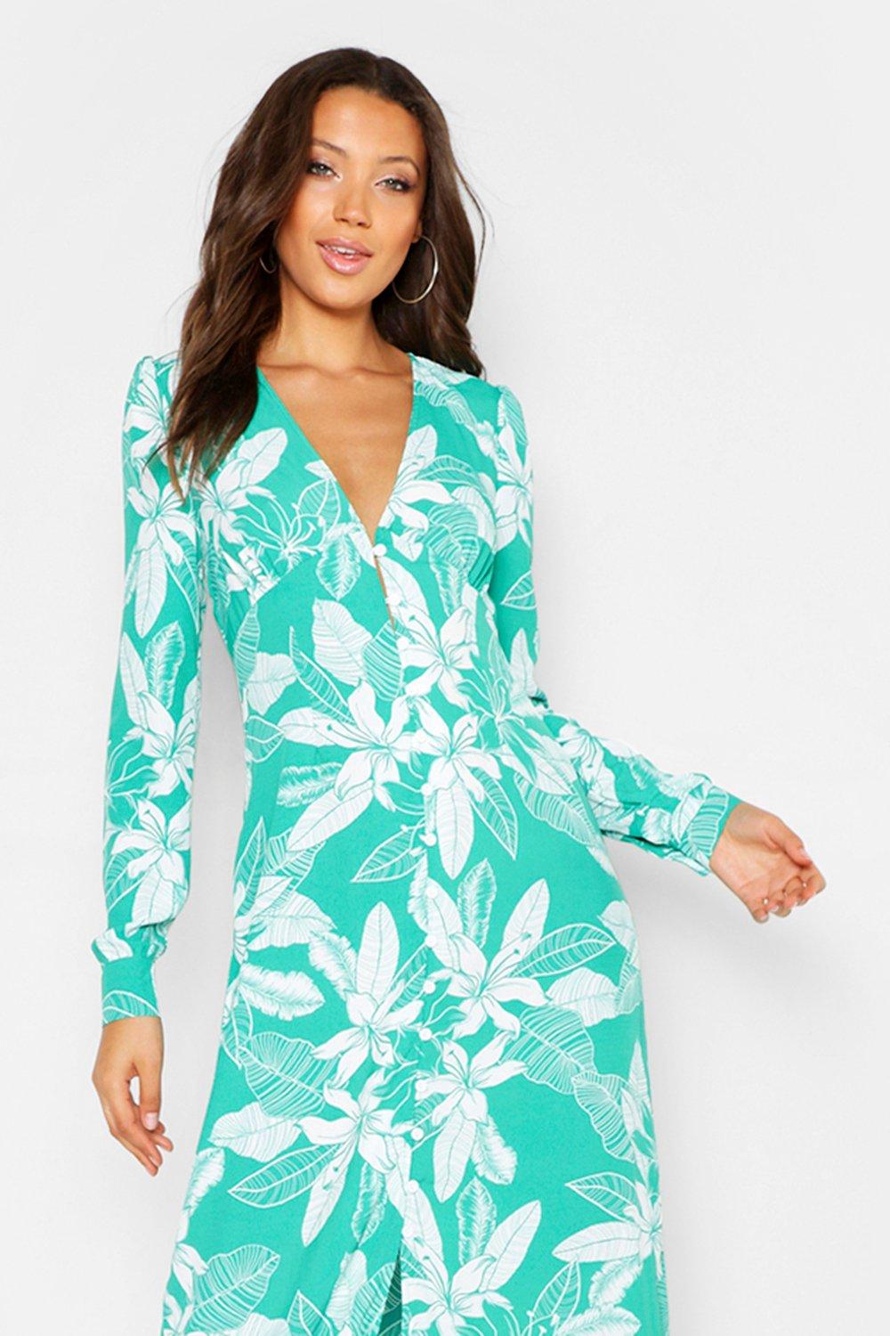 Boohoo cheap leaf dress