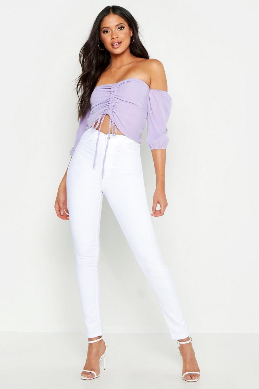 Tall super high-waisted Skinny Jeans aus Stretch image number 1