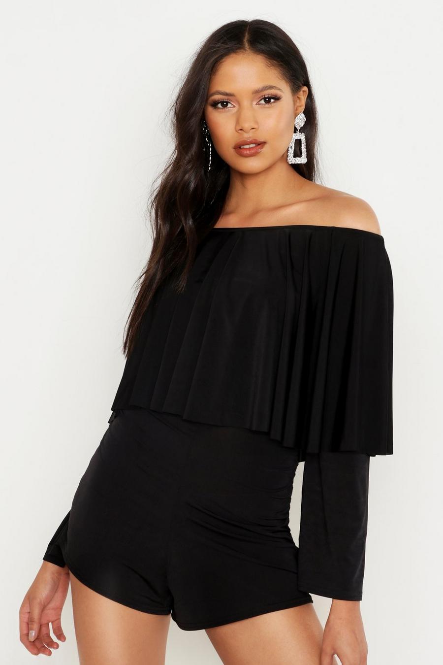Tall Ruffle Off The Shoulder Playsuit image number 1