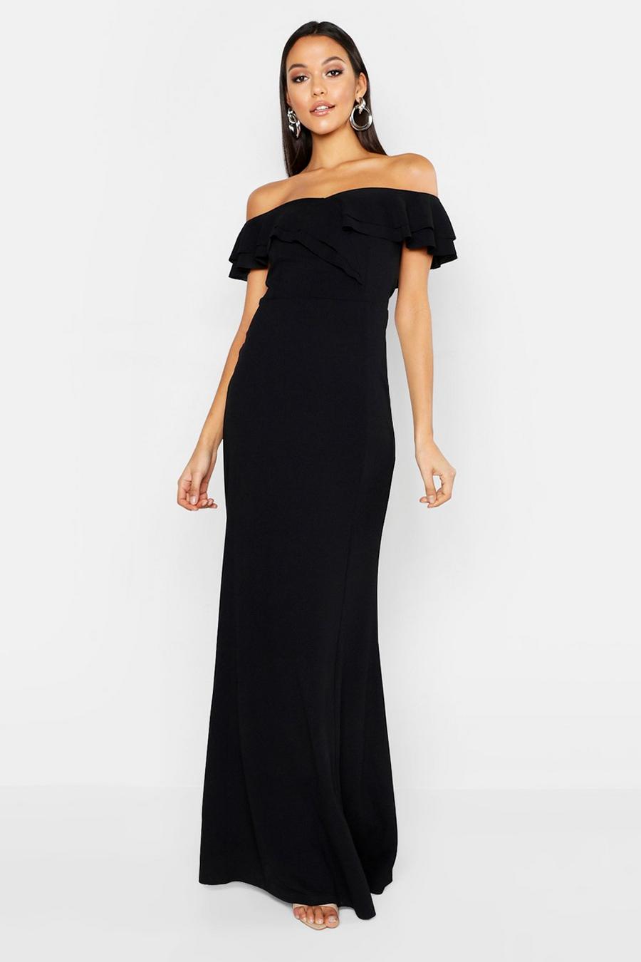 Tall Ruffle Off the Shoulder Maxi Dress image number 1