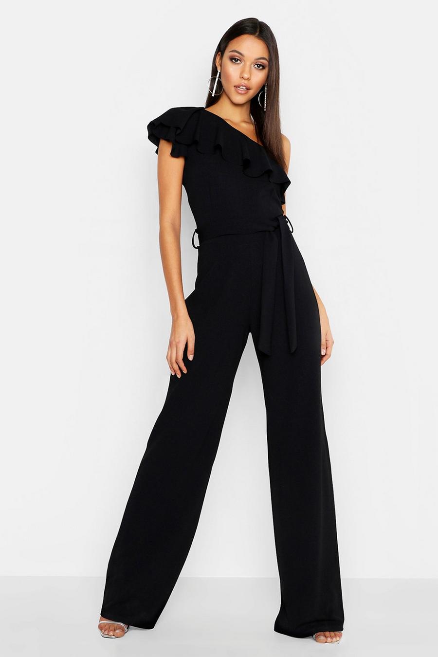 Tall Ruffle One Shoulder Jumpsuit image number 1