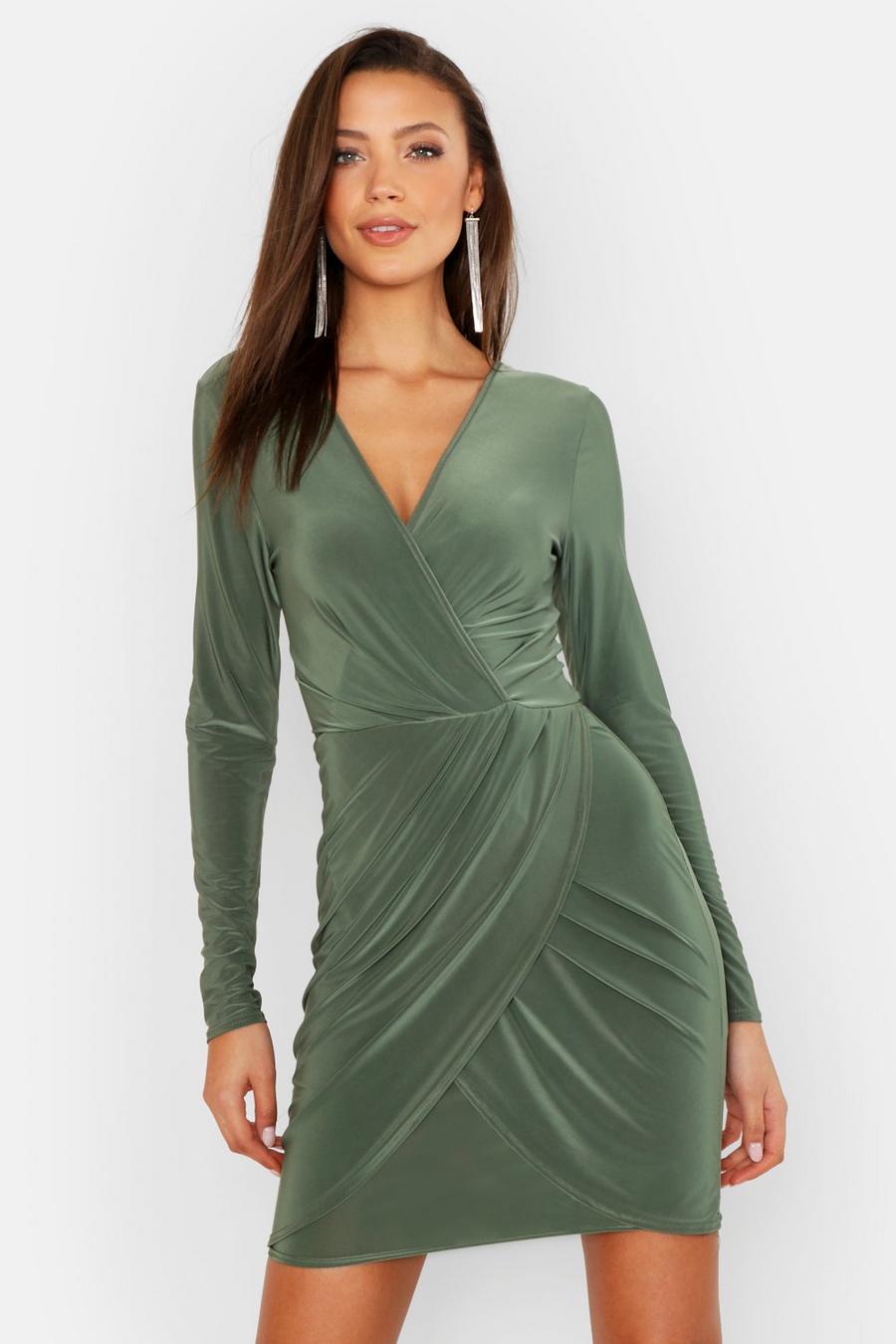 Tall Plunge Slinky Bodycon Midi Dress image number 1