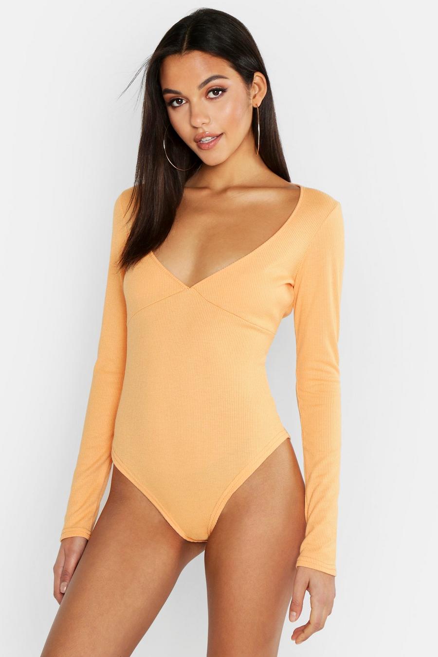 Tall Cup Detail Plunge Bodysuit image number 1