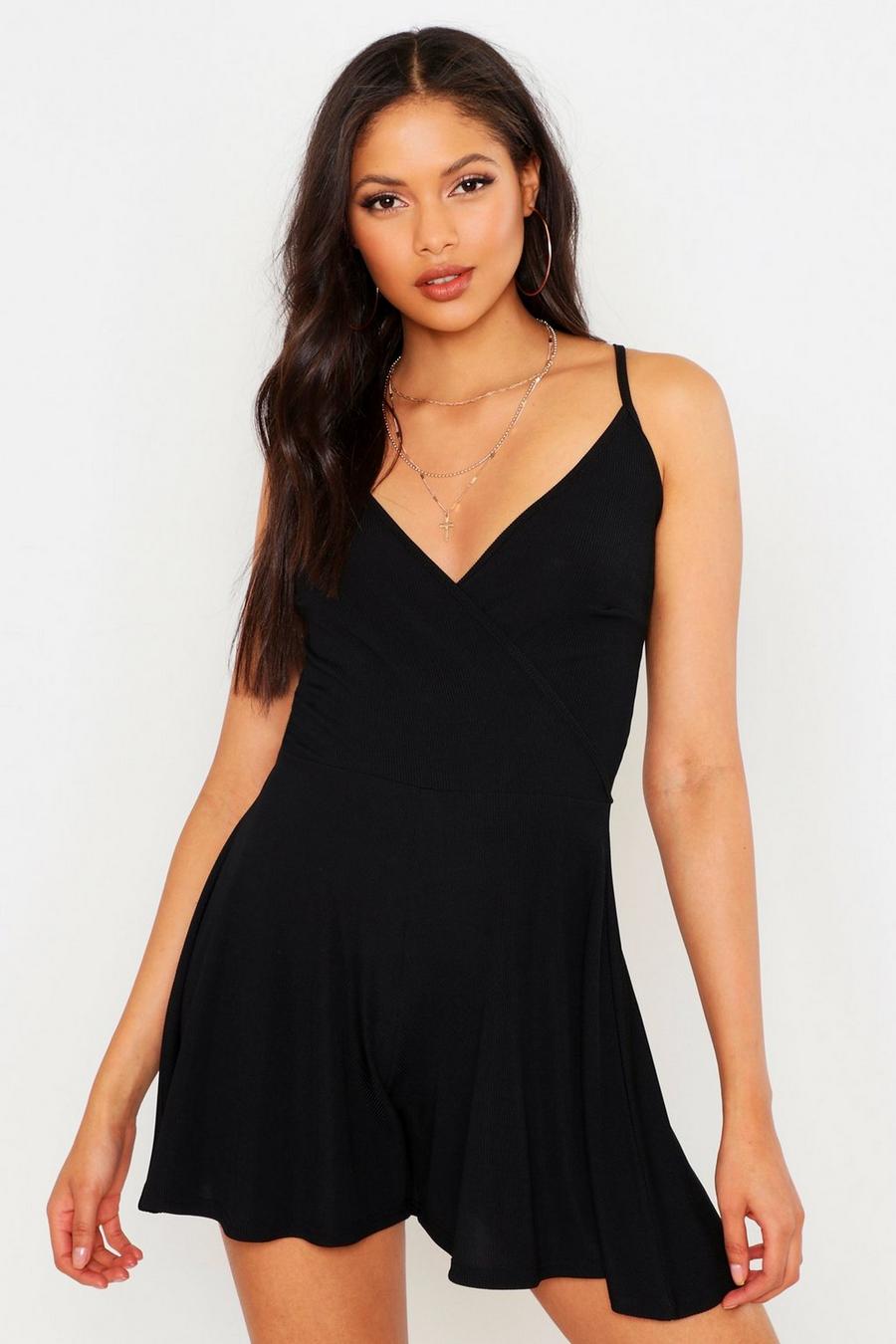 Tall Rib Wrap Playsuit image number 1