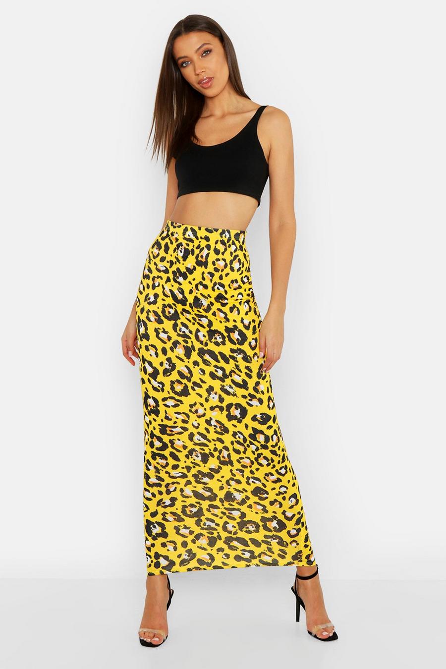 Tall Leopard Print Maxi Skirt image number 1