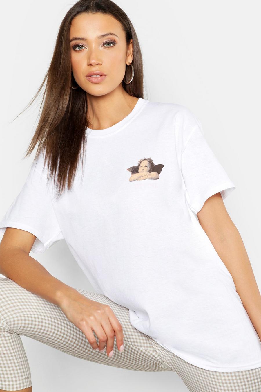 Tall T-shirt con stampa cherubino sul taschino image number 1
