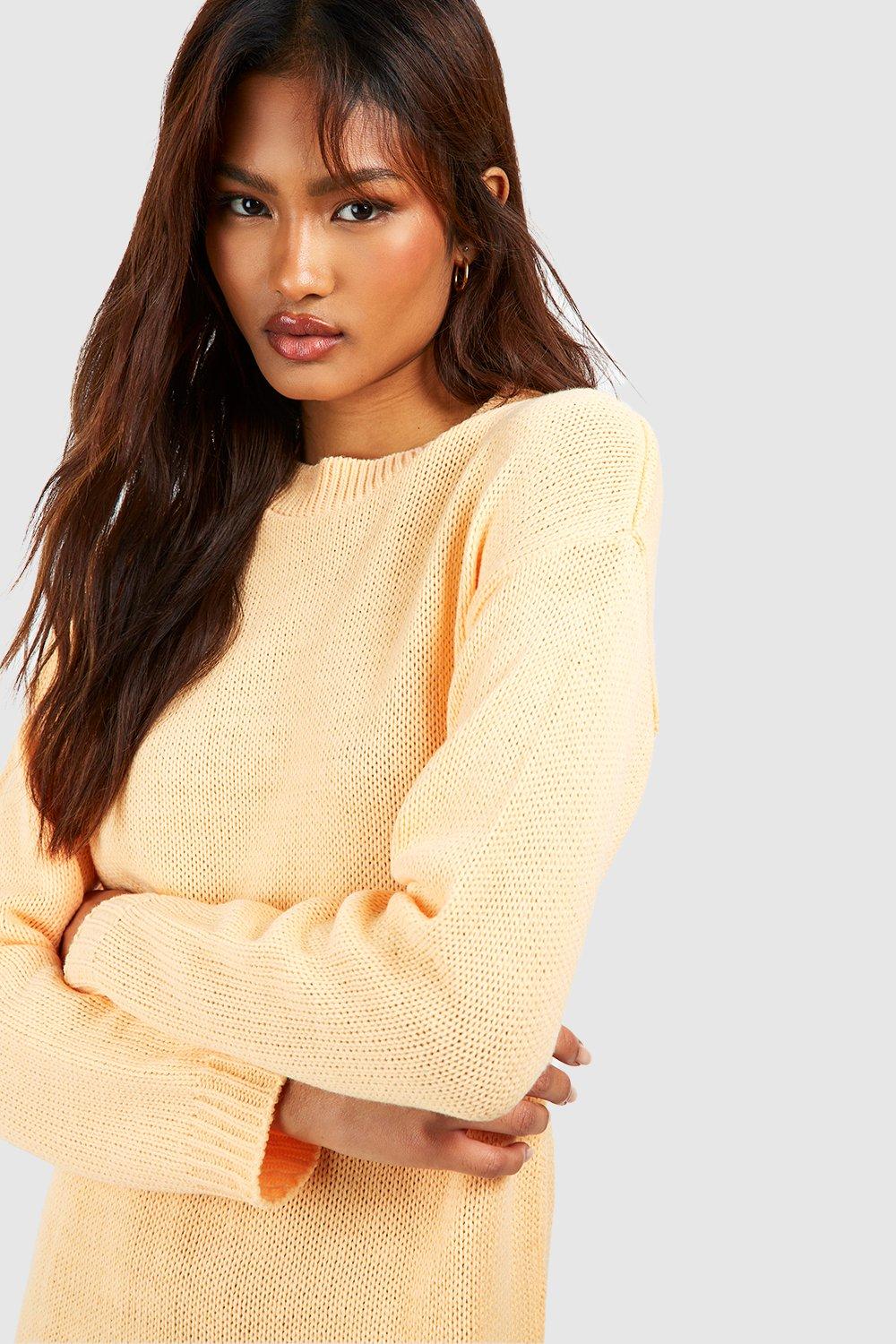 Tall Crew Neck Long Sleeve Dress boohoo DK