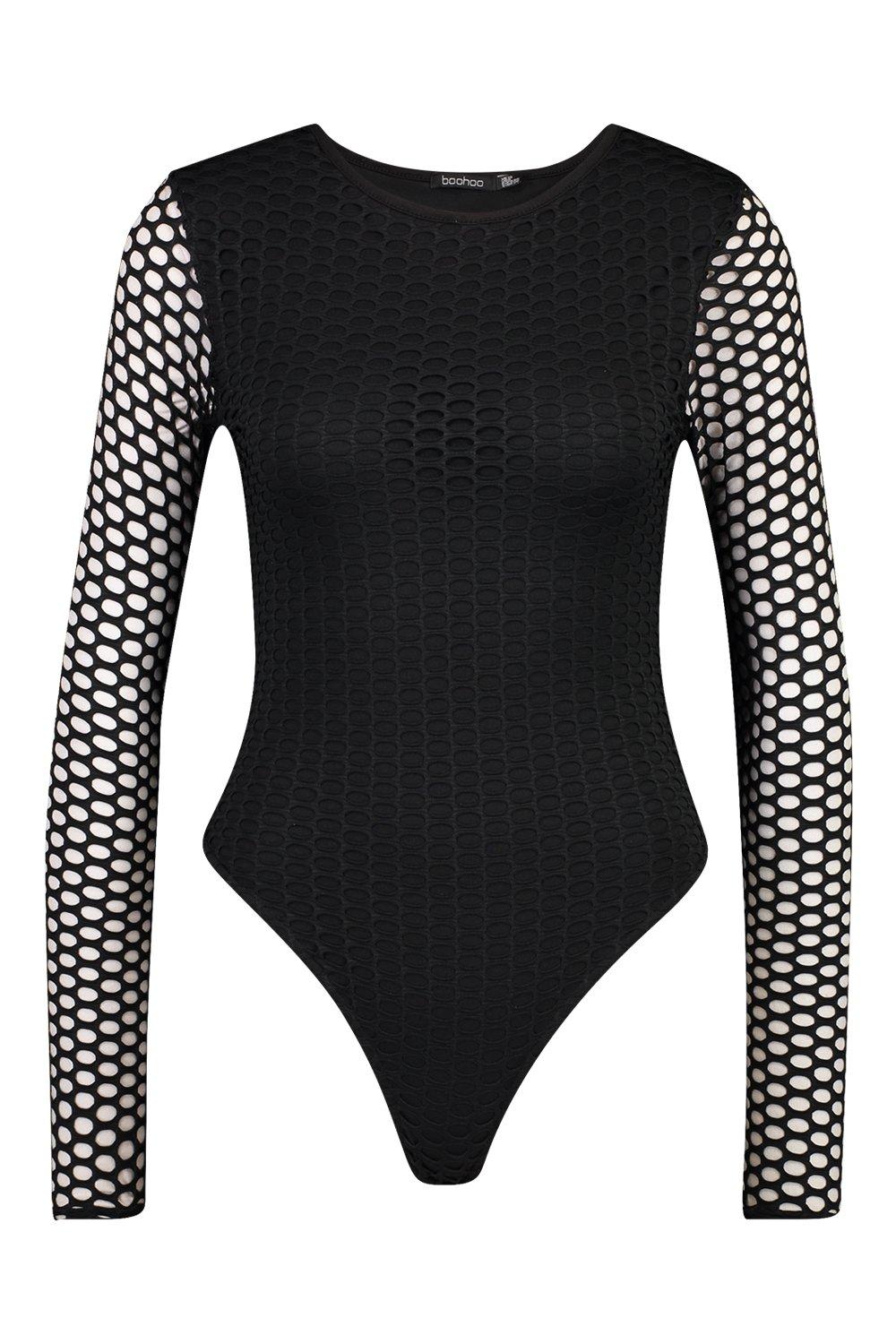 Tall Neon Mesh Bodysuit boohoo IE