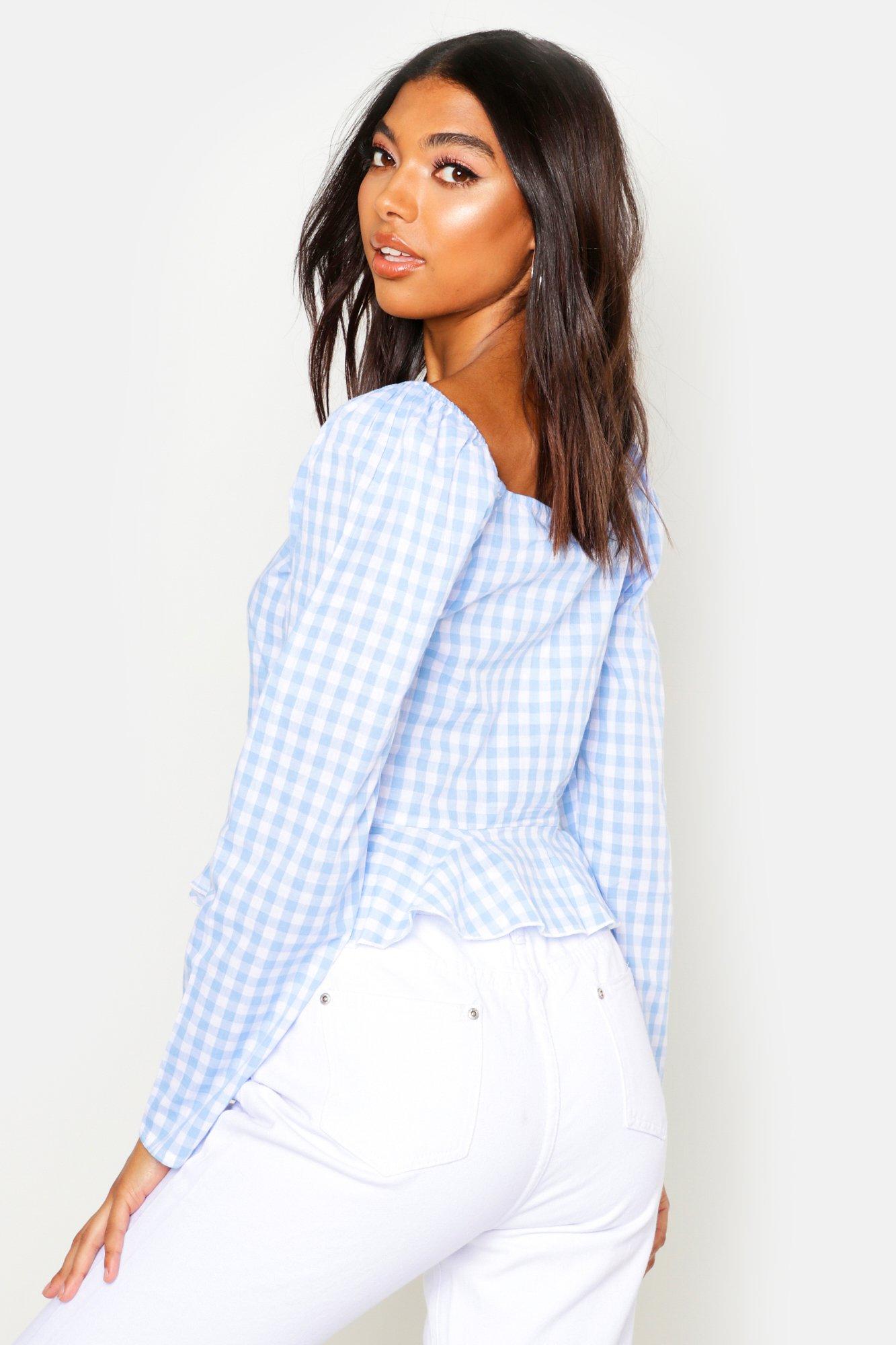 Lace up peasant top online