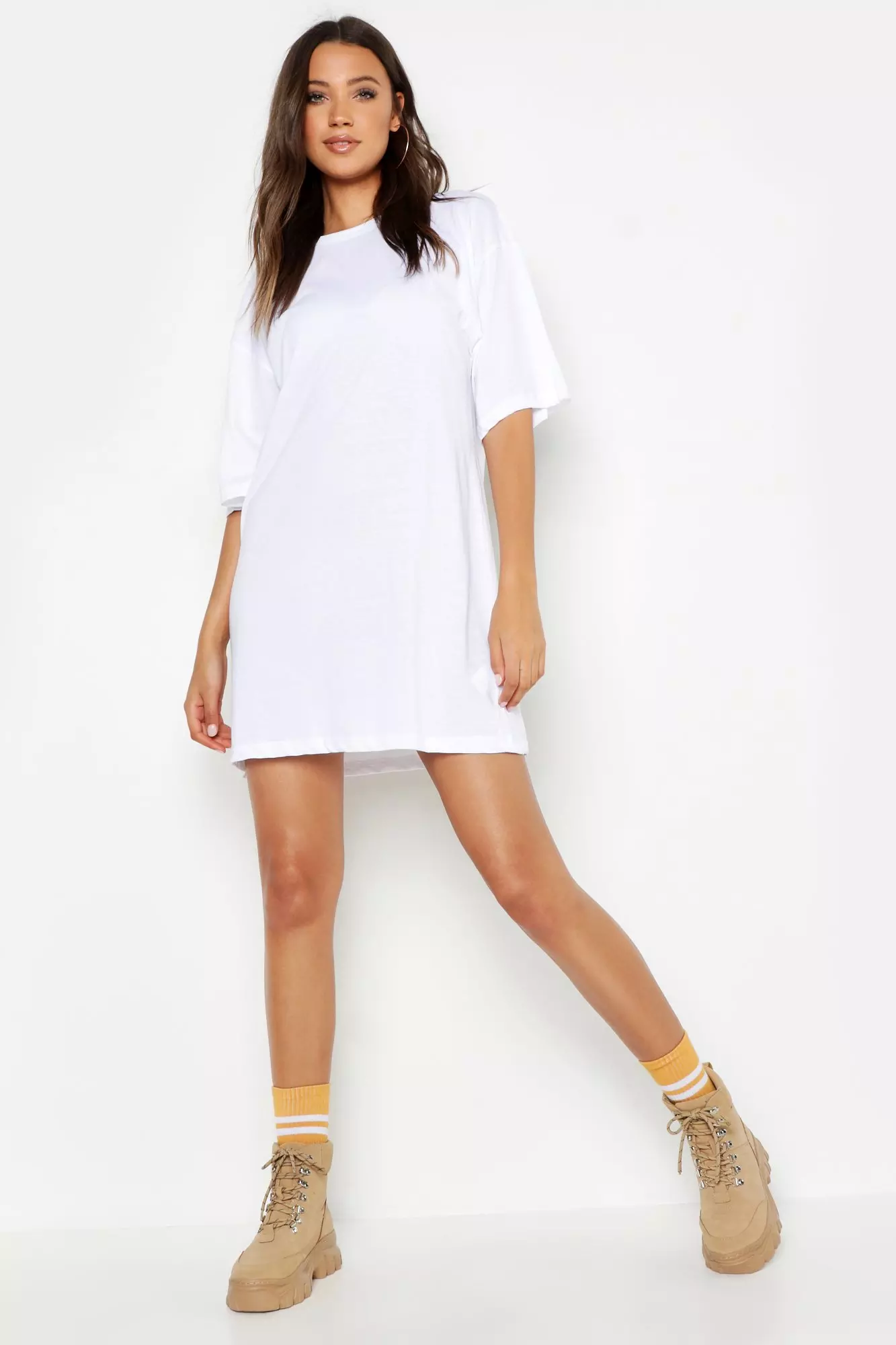 Women S Tall Cotton Oversized T Shirt Dress Boohoo Uk