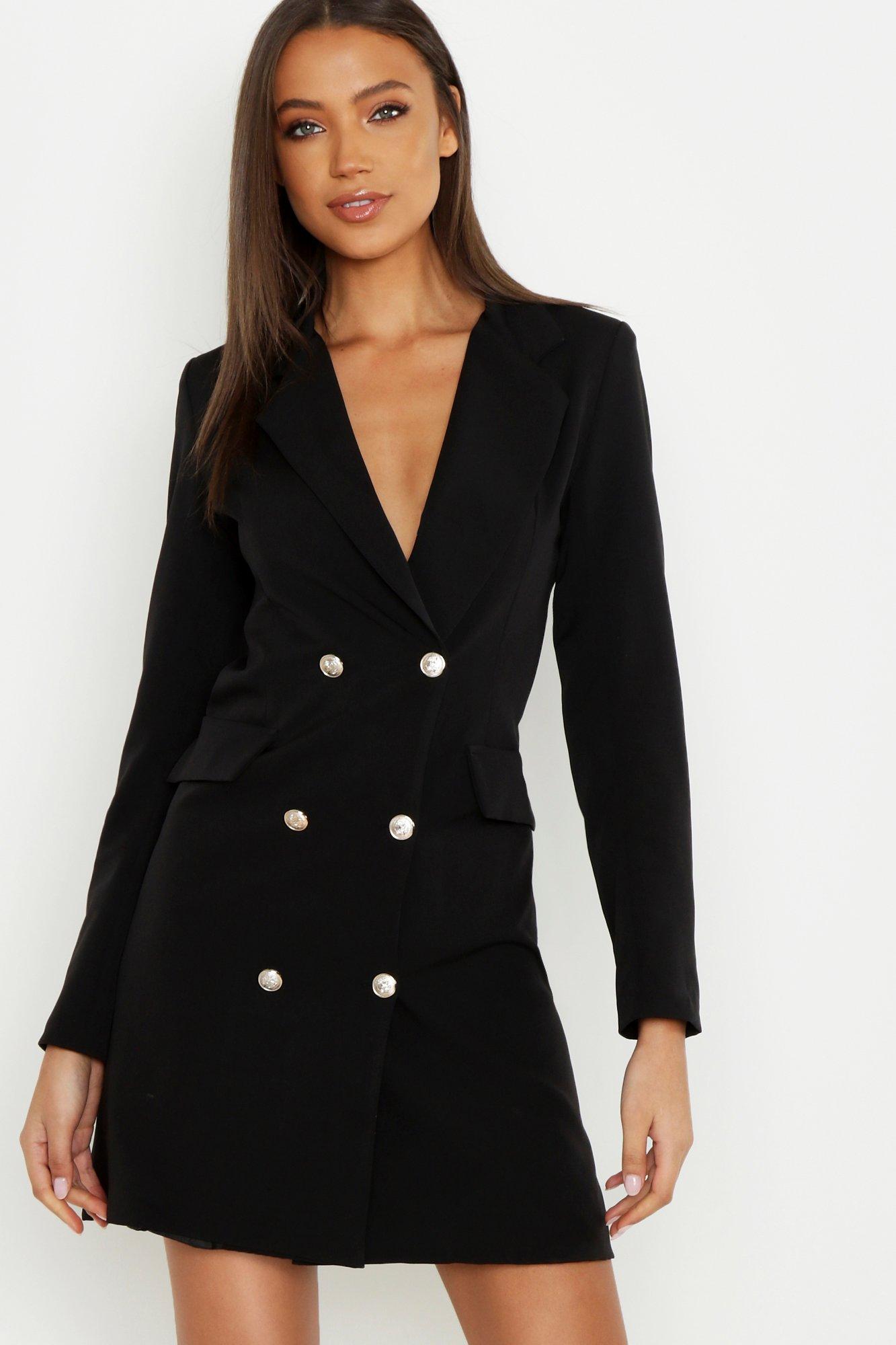 tall black blazer dress