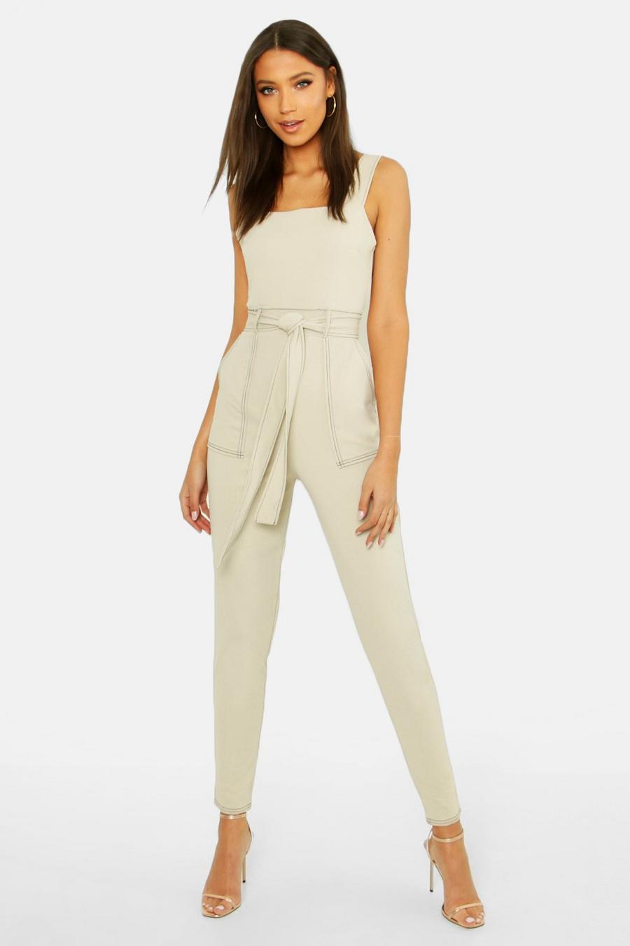 Tall Contrast Stitch Jumpsuit image number 1