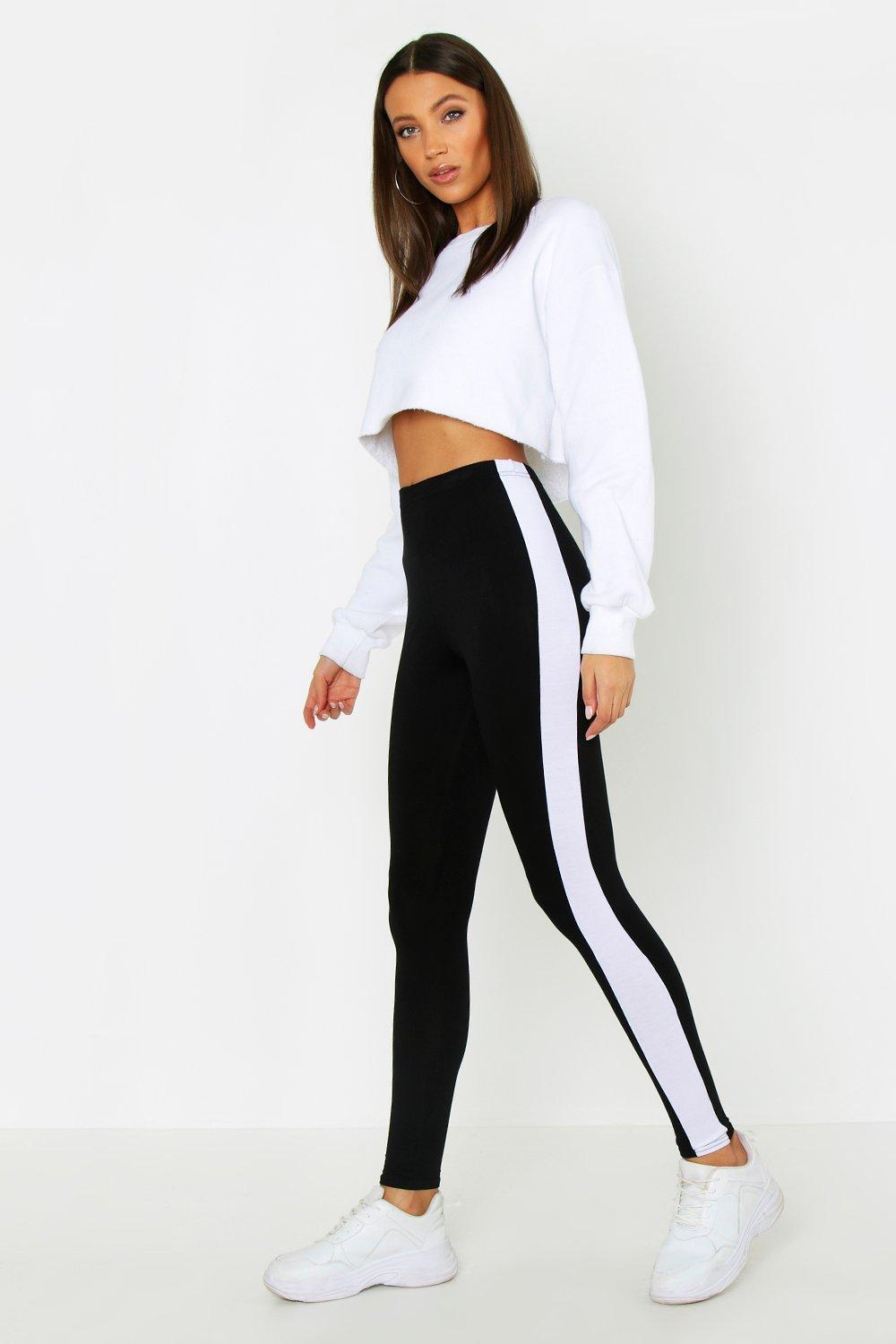 black pants with stripes on the side