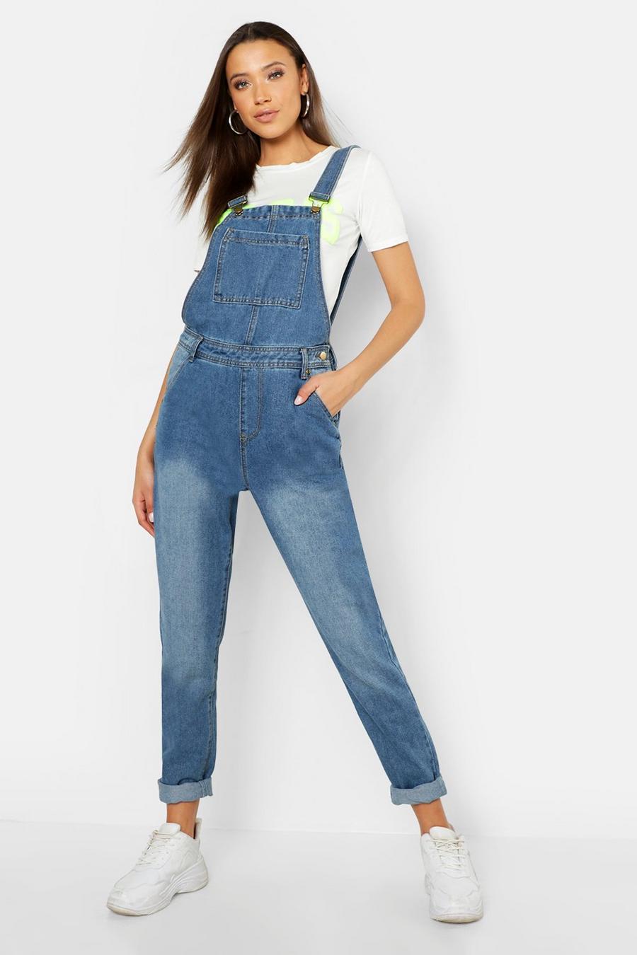 Mid blue Tall - Dungarees med ficka image number 1