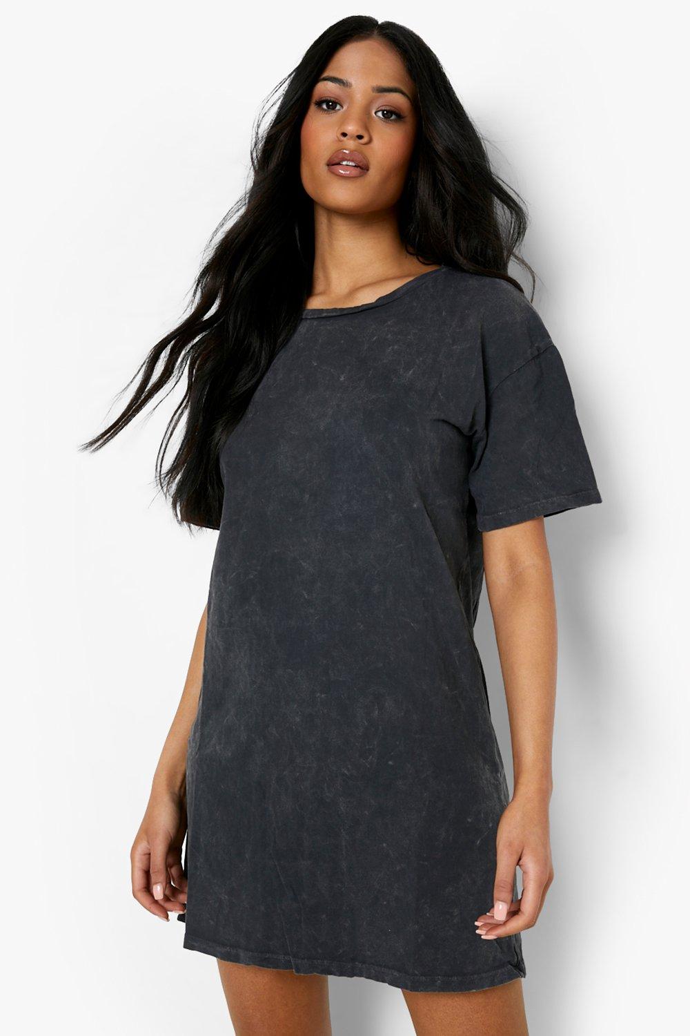 Boohoo black t shirt sales dress