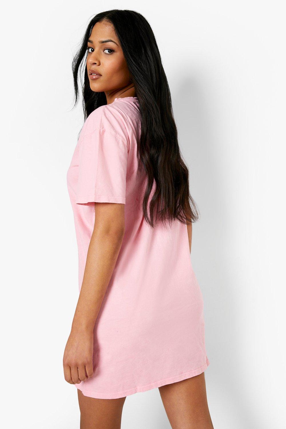 Vestido store camiseta rosa