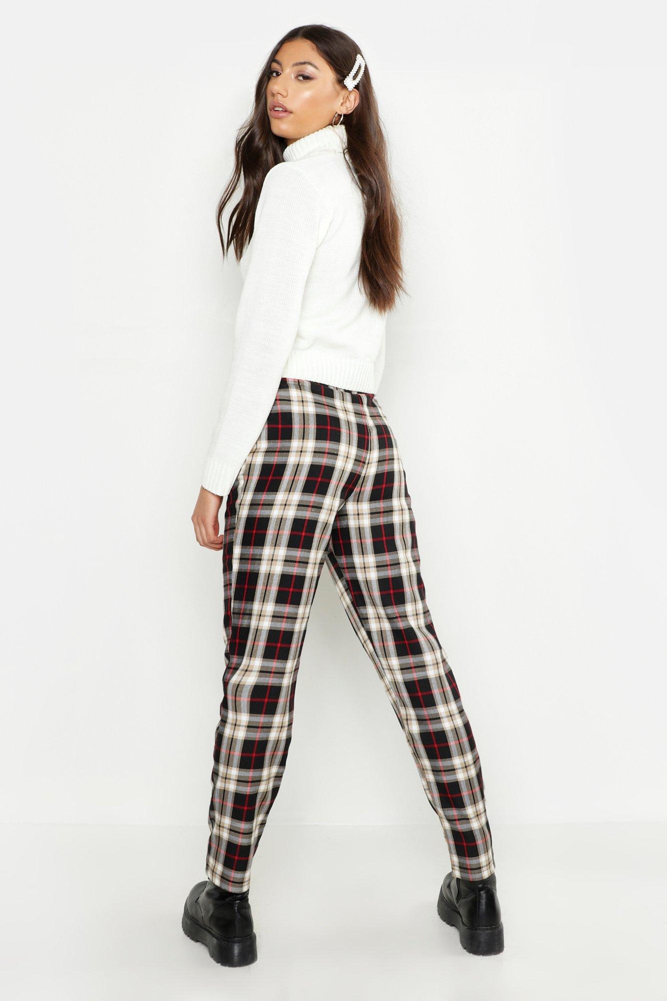 Women's tall hot sale plaid pants