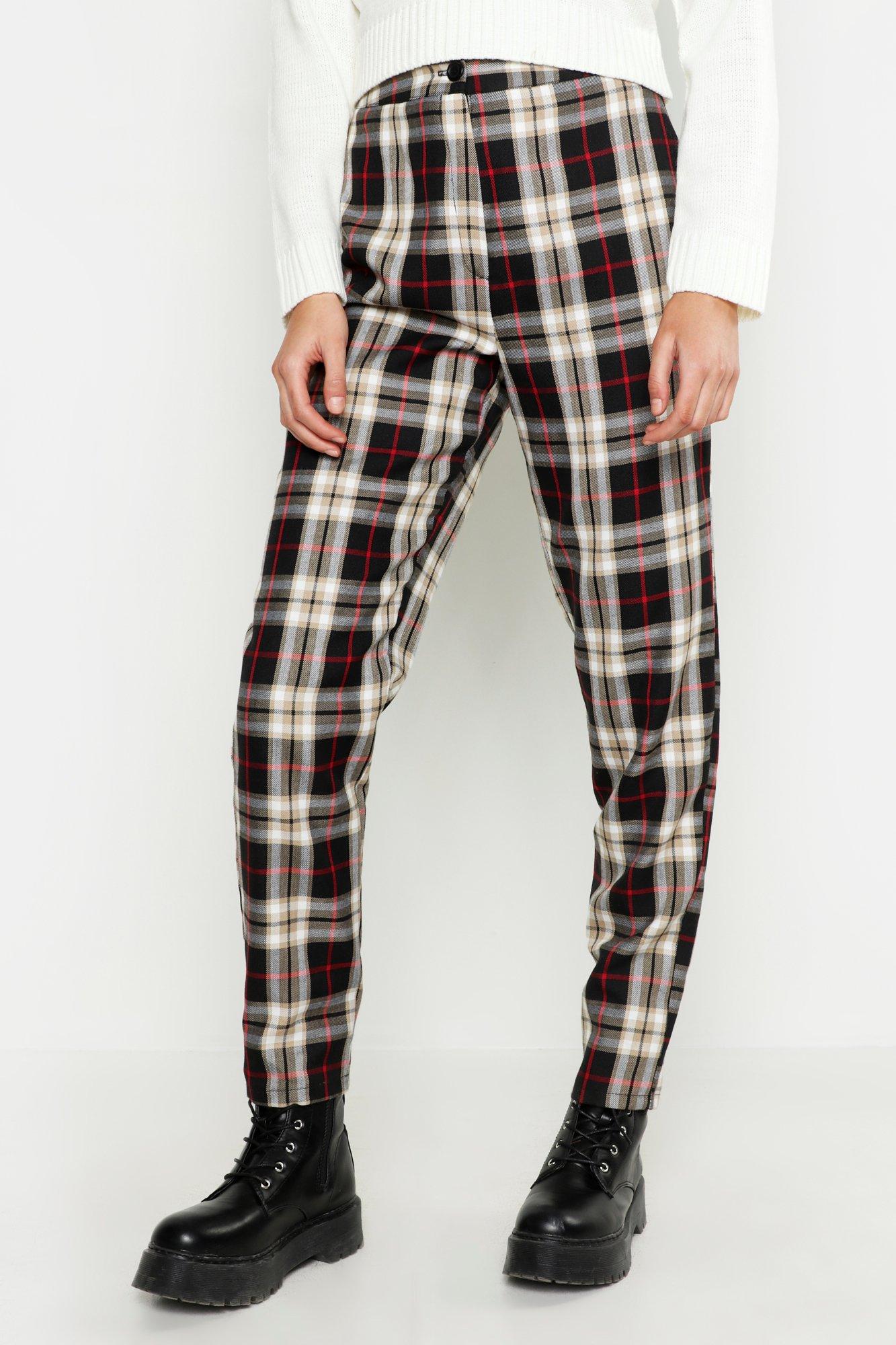 Tartan on sale tapered trousers