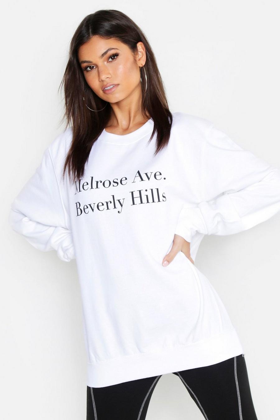 Sweat à slogan Melrose Beverly Hills Tall image number 1