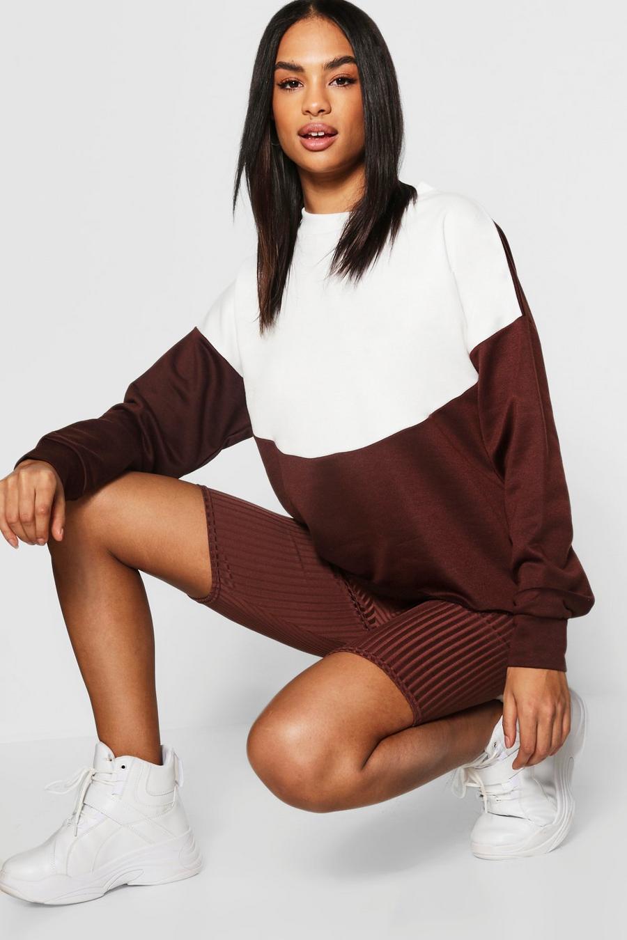 Chocolate Tall Color Block Sweat Top image number 1