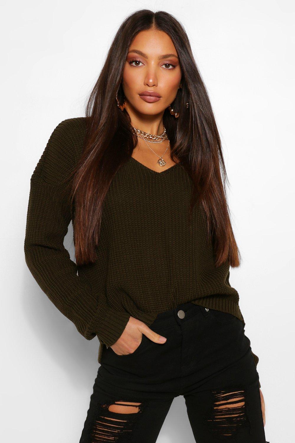 tall v neck jumper