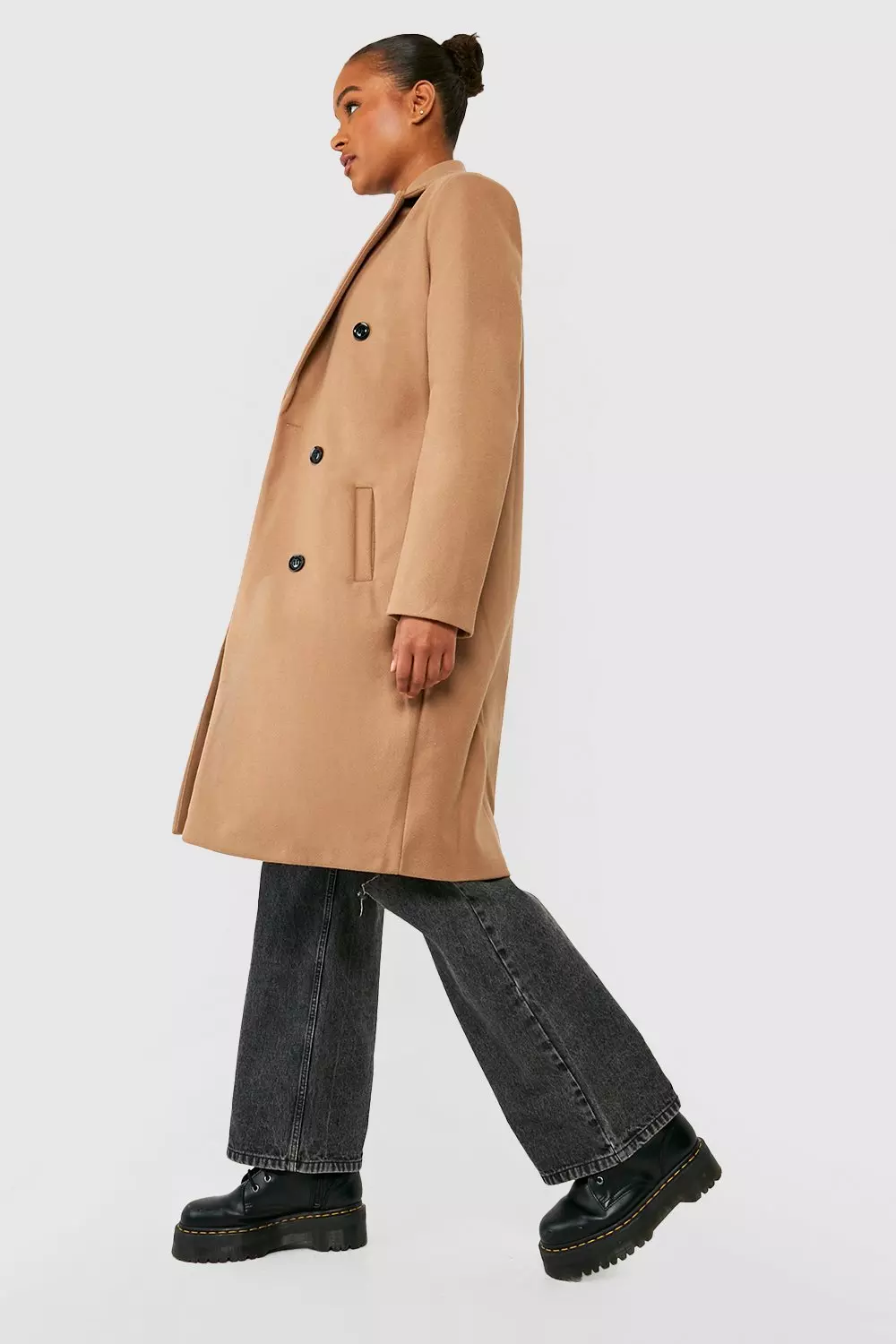 Double breasted tan coat hotsell