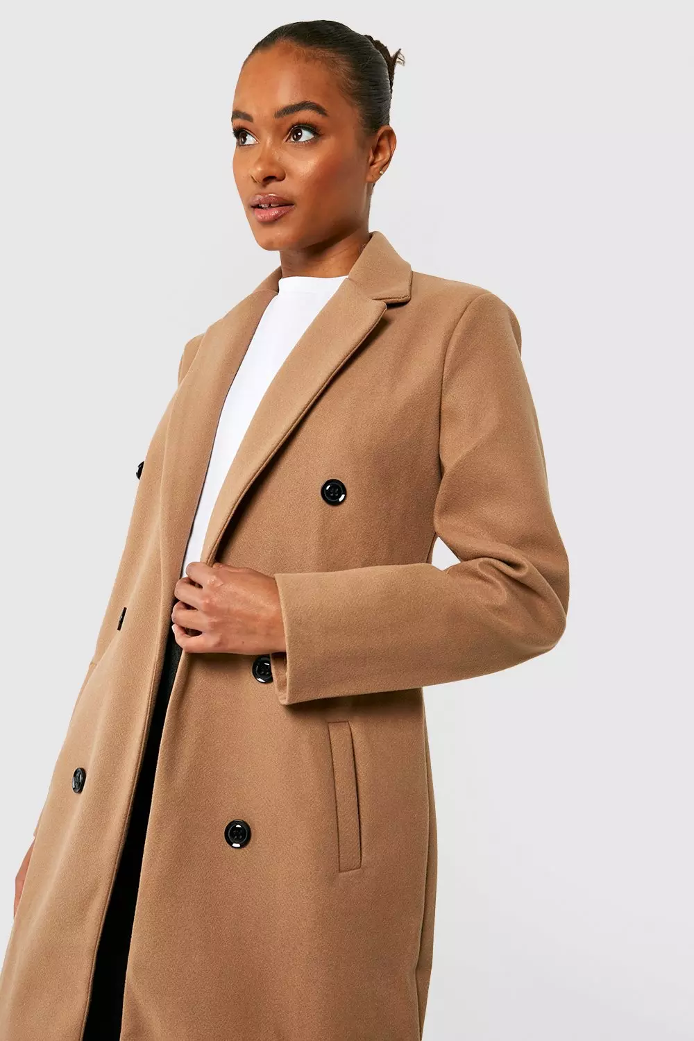 Boohoo double 2025 breasted coat