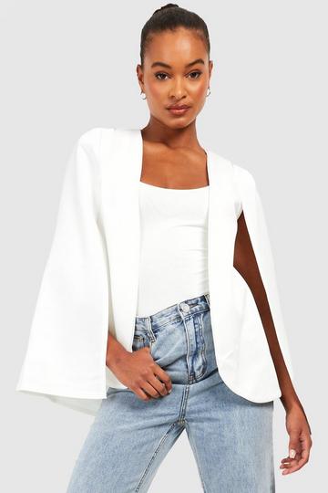 Tall - Blazer style cape ivoire