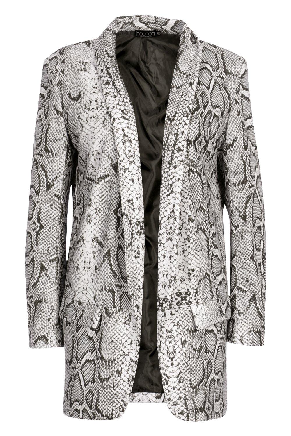 Ladies hot sale snakeskin blazer