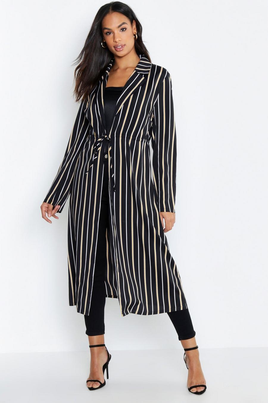 Tall Stripe Woven Duster Jacket image number 1