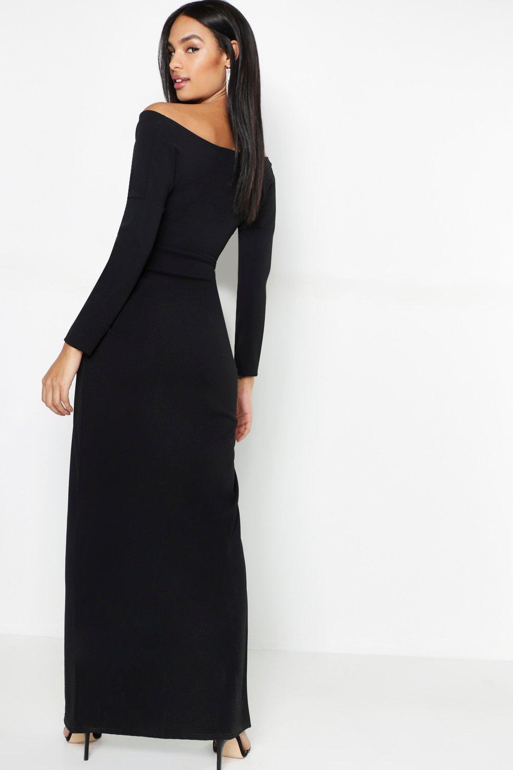 long thigh split dress