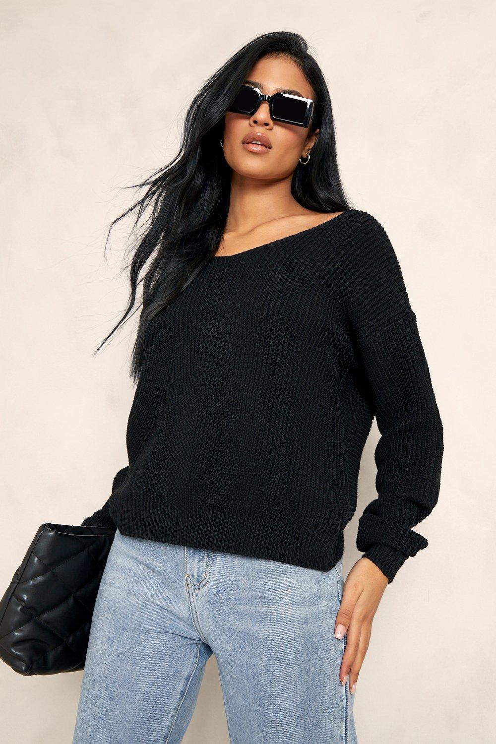 Tall Twist Back Sweater boohoo