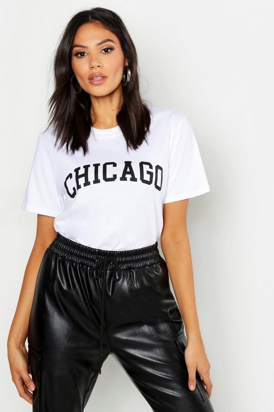 Tall T-shirt con scritta Chicago image number 1