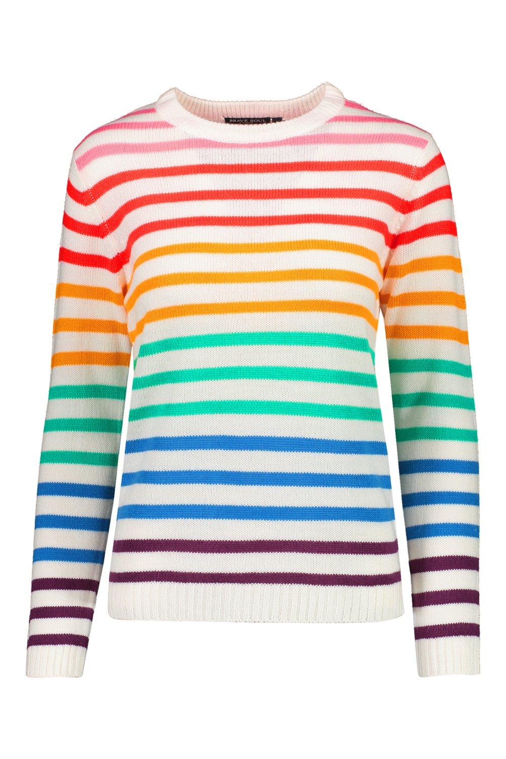 rainbow stripe sweater