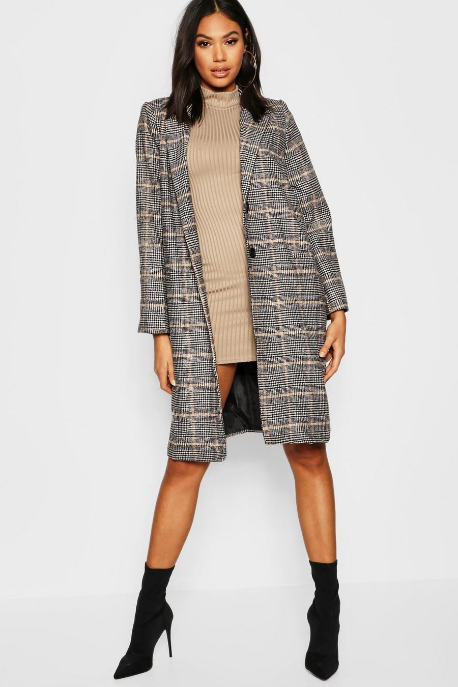 Tall Check Wool Coat image number 1