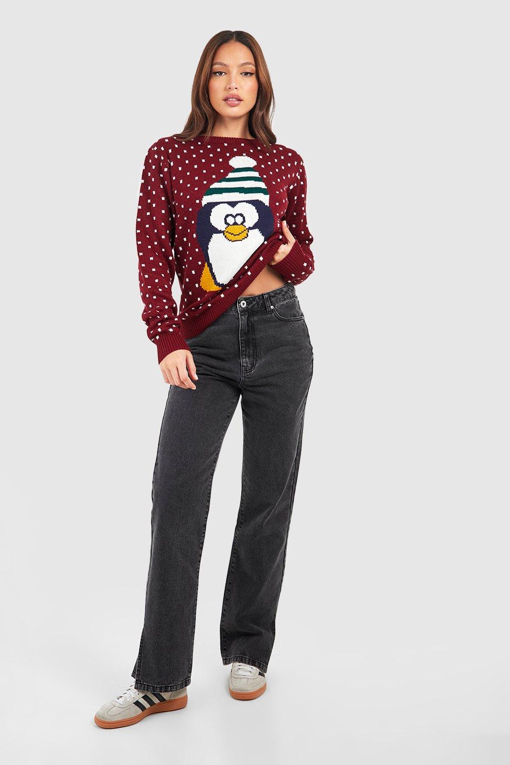 Womens penguin outlet christmas sweater