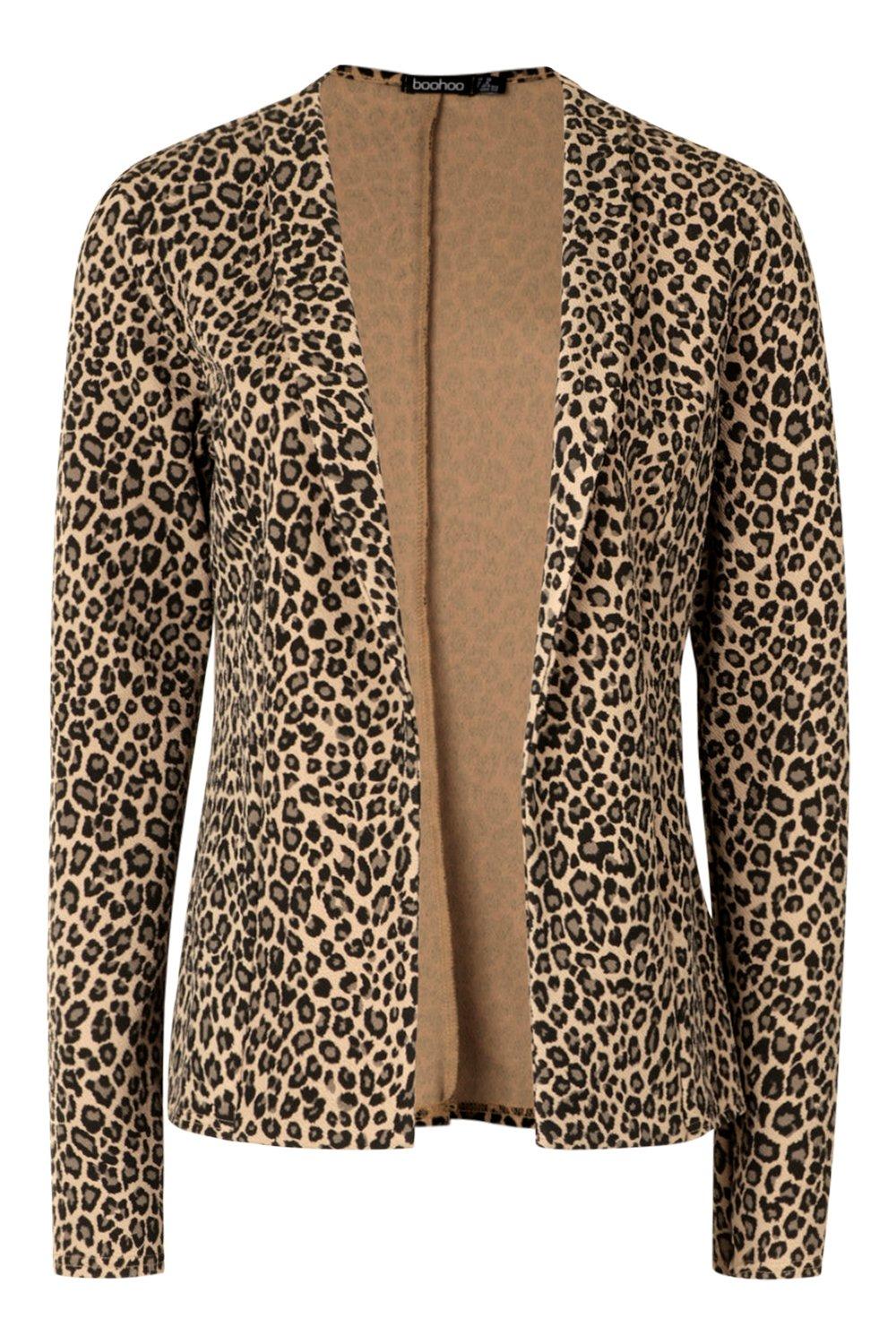 Leopard print jacket boohoo sale