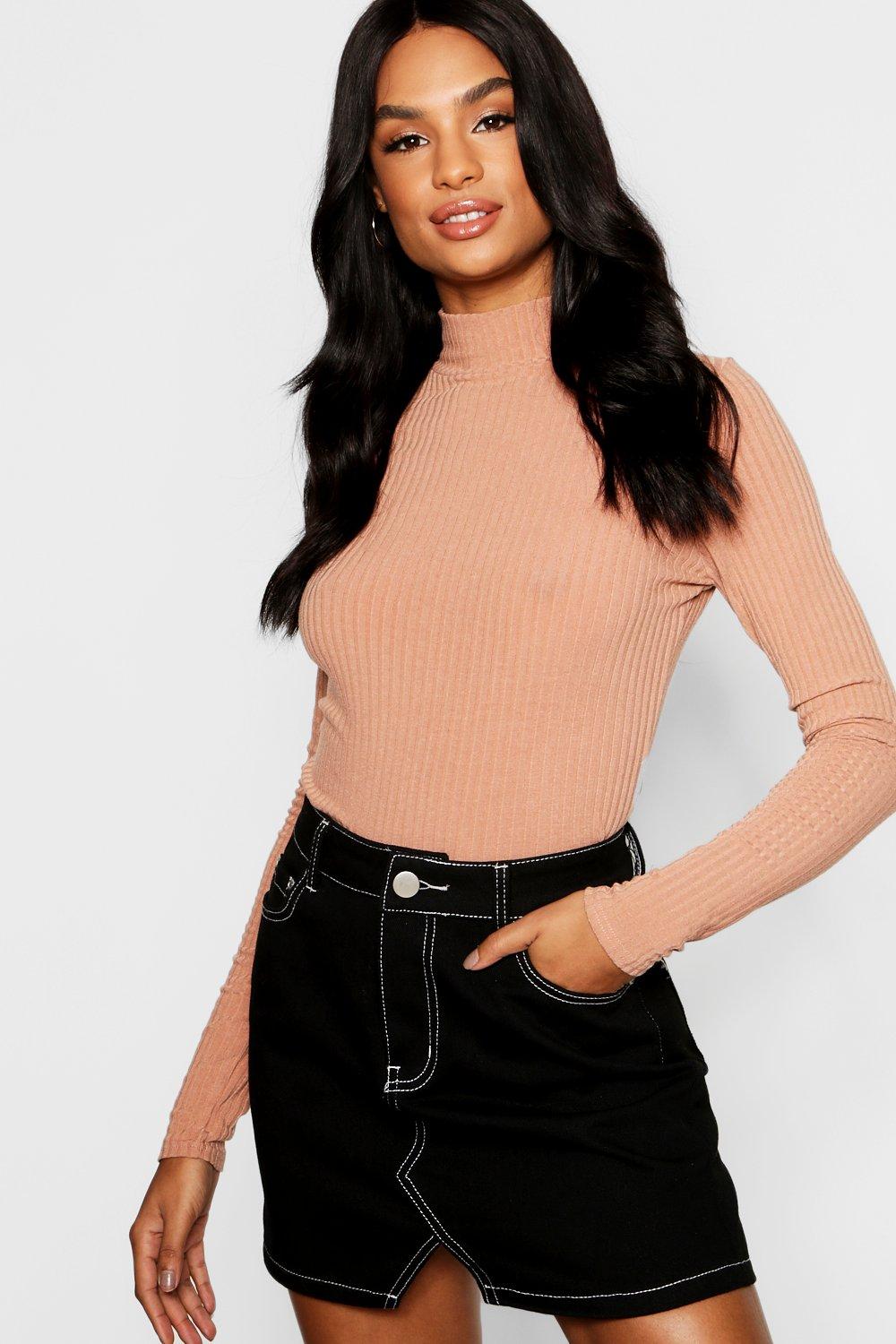 Tall Turtle Neck Long Sleeve Rib Bodysuit