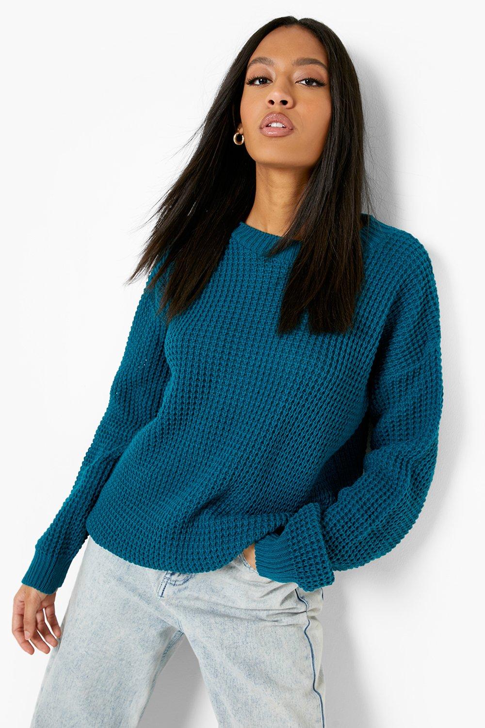 https://media.boohoo.com/i/boohoo/tzz96147_teal_xl_3/female-teal-tall-basic-waffle-knitted-sweater