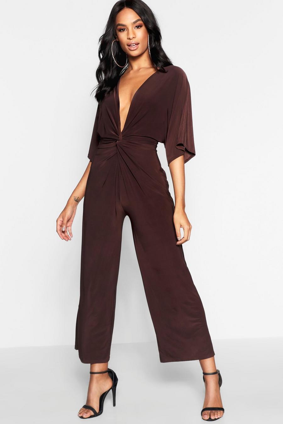 Tall Knot Front Culotte Jumpsuit image number 1