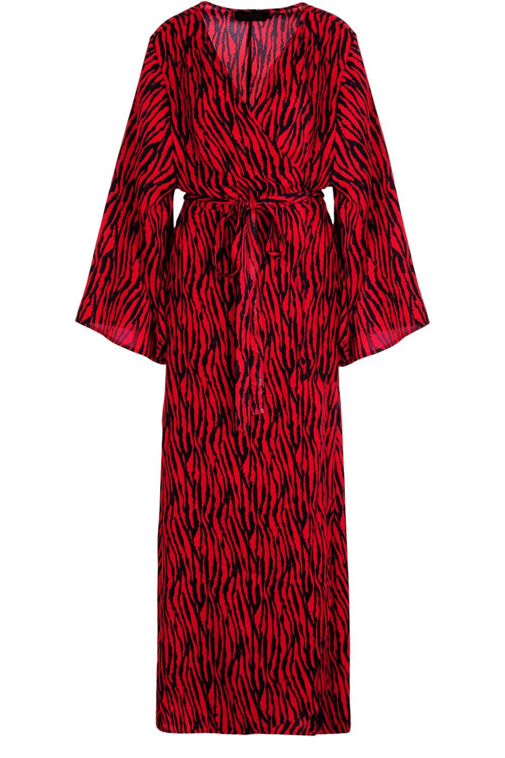 Tall Tiger Print Wrap Dress