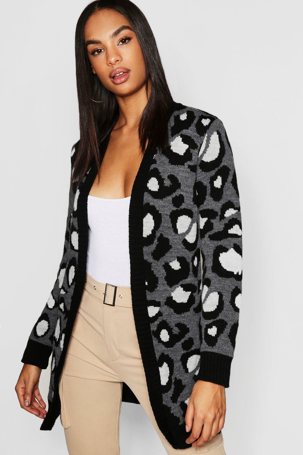 leopard print cardigan