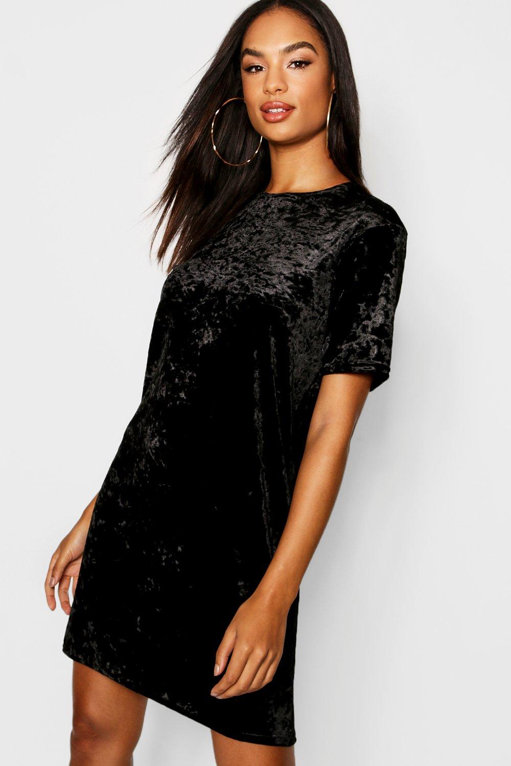 velvet t shirt dress