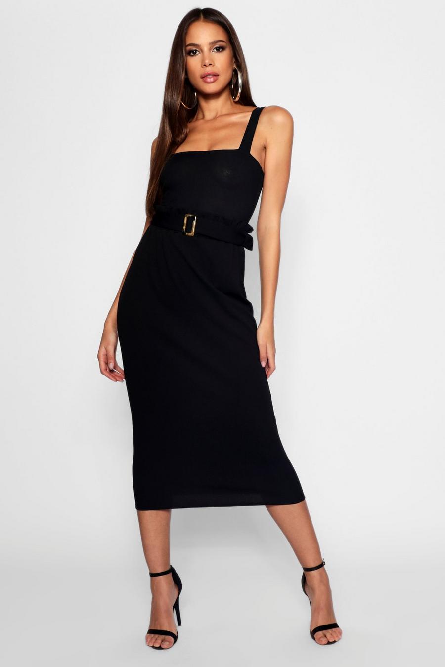 Tall Paperbag Waist Belted Midi Skirt image number 1
