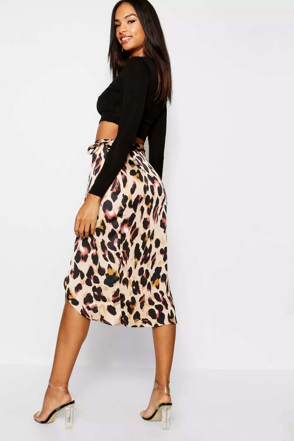 Faithfull valois leopard wrap skirt best sale