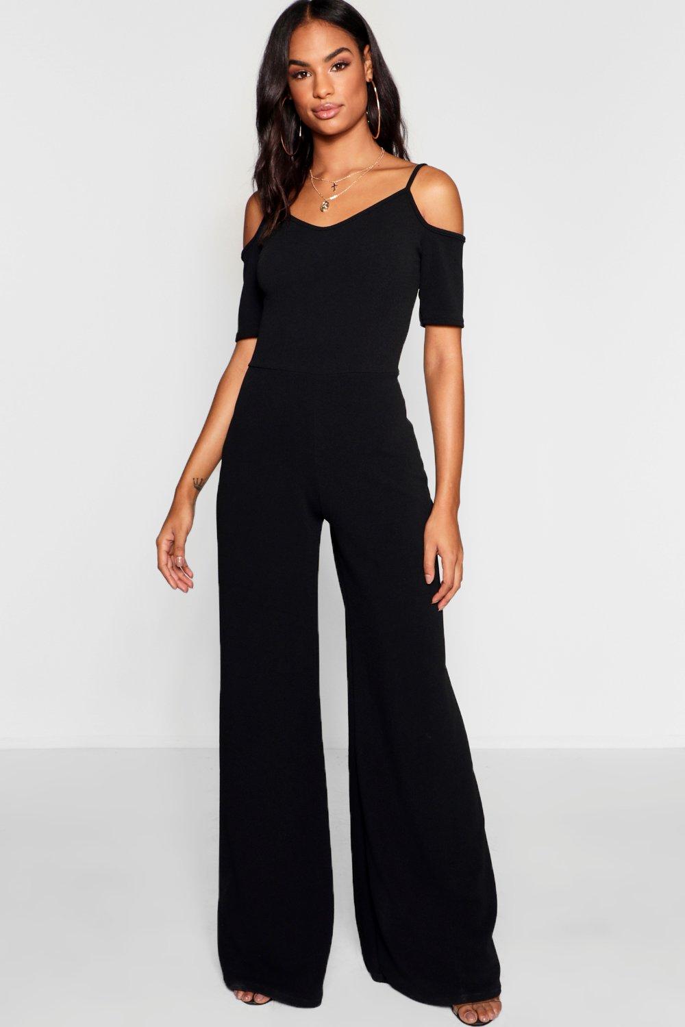 Women's Tall Cold Shoulder Culotte Jumpsuit | Boohoo UK