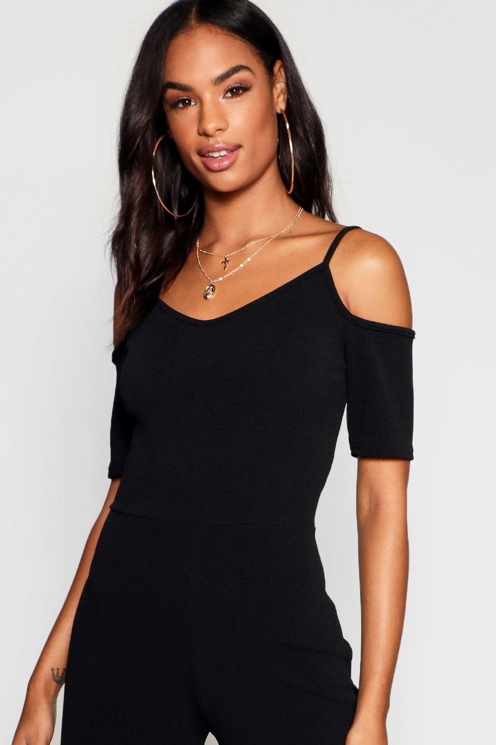 Tall Cold Shoulder Culotte Jumpsuit