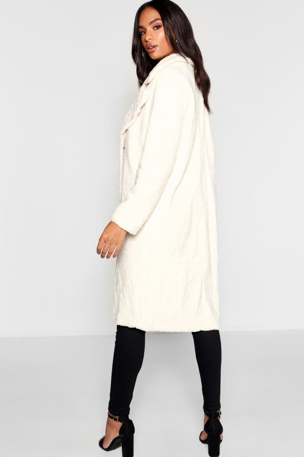 white longline coat