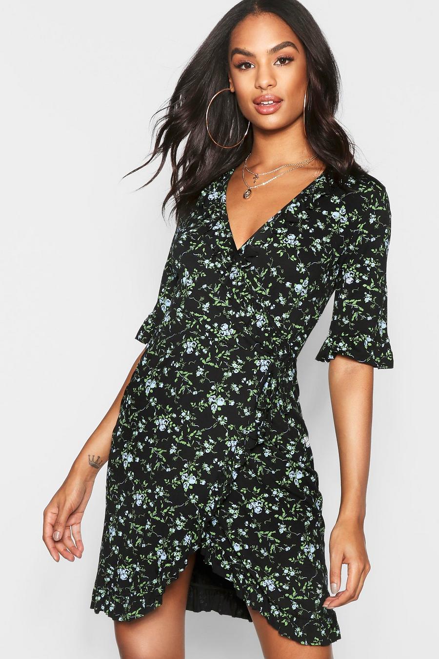 Tall Floral Wrap Dress image number 1